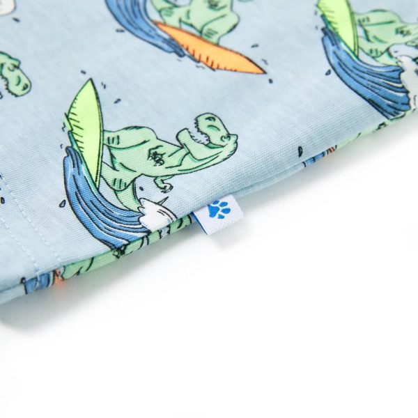Pijama de manga curta para criança azul-claro 92 - Image 8