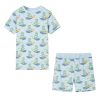 Pijama de manga curta para criança azul-claro 104