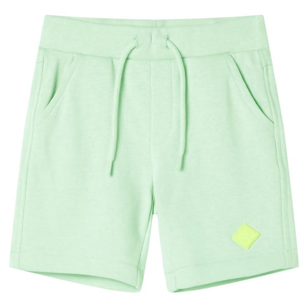 Calções de criança com cordão verde brilhante 104