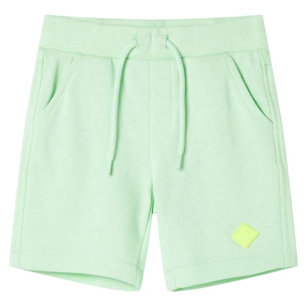 Calções de criança com cordão verde brilhante 116