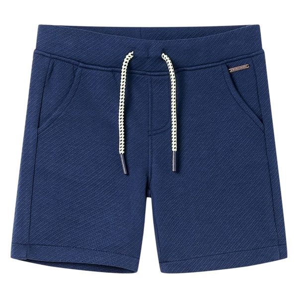 Calções de criança com cordão azul-escuro 104