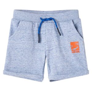 Calções de criança com cordão azul mesclado 128