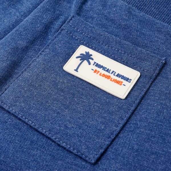 Calções de criança com cordão azul-escuro mesclado 116 - Image 6