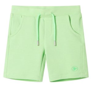 Calções de criança verde fluorescente 116