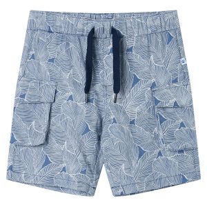 Calções de criança com cordão azul-escuro 92