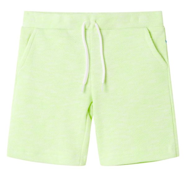 Calções de criança com cordão amarelo néon 92