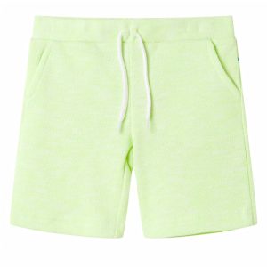 Calções de criança com cordão amarelo néon 104