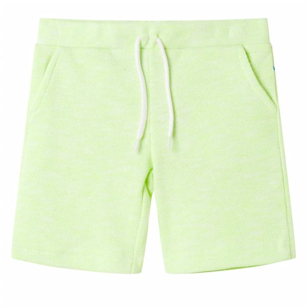 Calções de criança com cordão amarelo néon 140