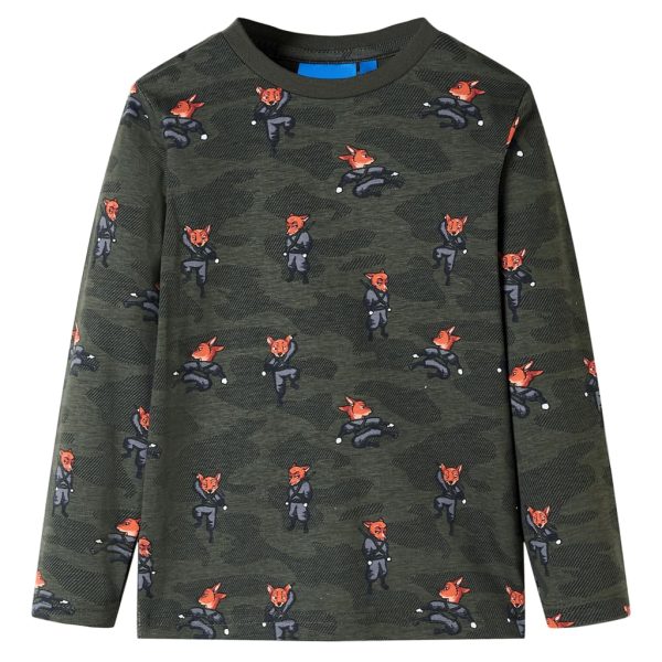 Pijama de manga comprida para criança cor caqui 92 - Image 2