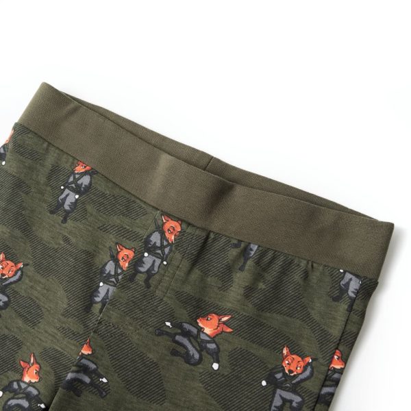 Pijama de manga comprida para criança cor caqui 104 - Image 11