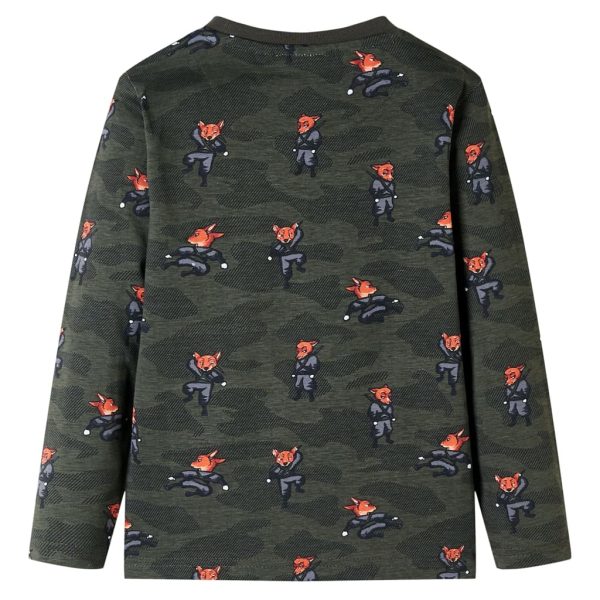 Pijama de manga comprida para criança cor caqui 104 - Image 3