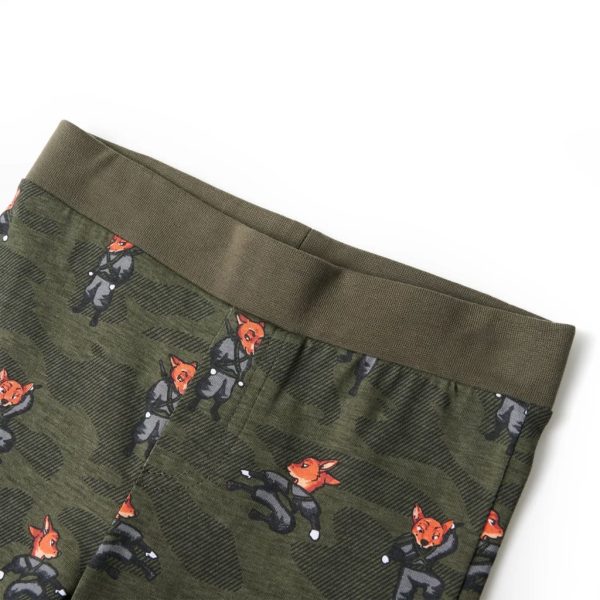 Pijama de manga comprida para criança cor caqui 116 - Image 11