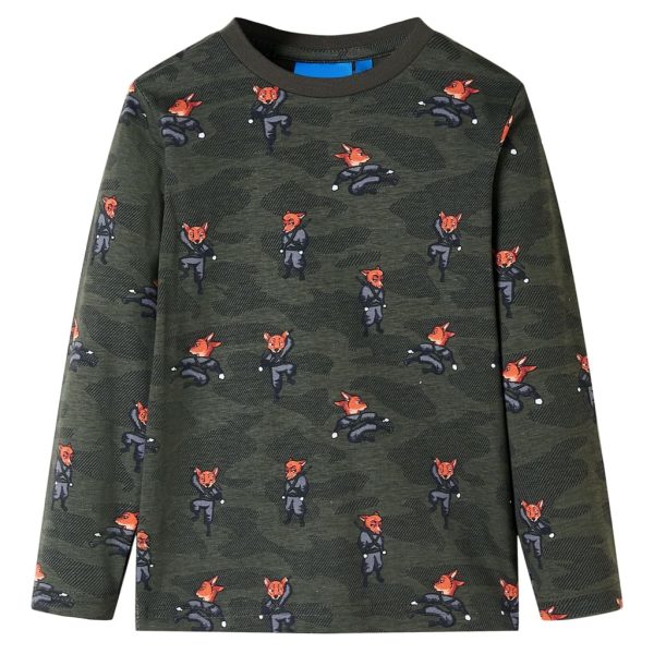 Pijama de manga comprida para criança cor caqui 140 - Image 2