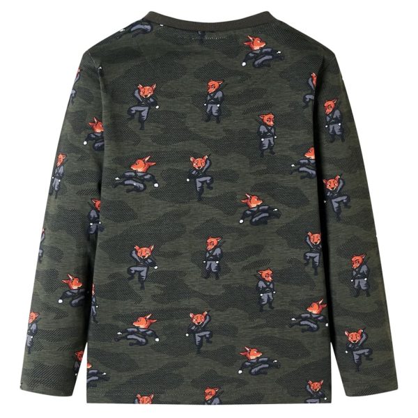 Pijama de manga comprida para criança cor caqui 140 - Image 3