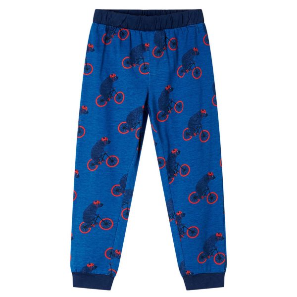 Pijama de manga comprida para criança azul-petróleo 104 - Image 4