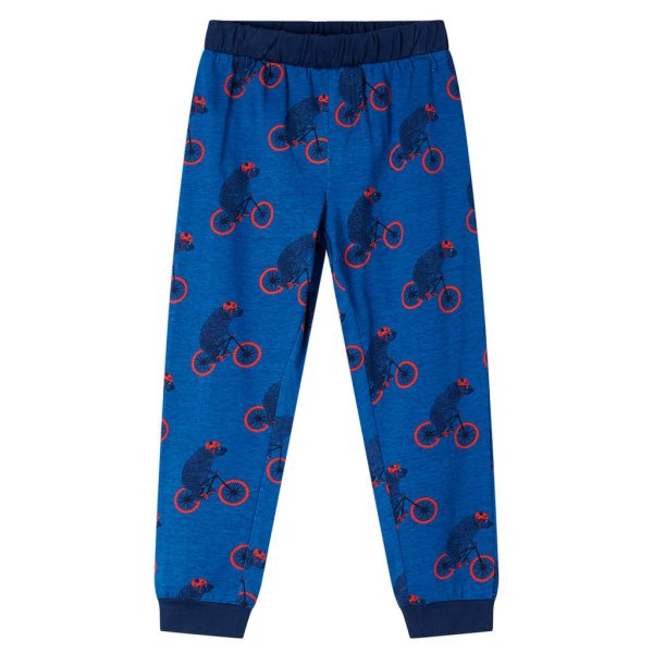 Pijama de manga comprida para criança azul-petróleo 116 - Image 4