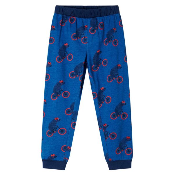 Pijama de manga comprida para criança azul-petróleo 140 - Image 4