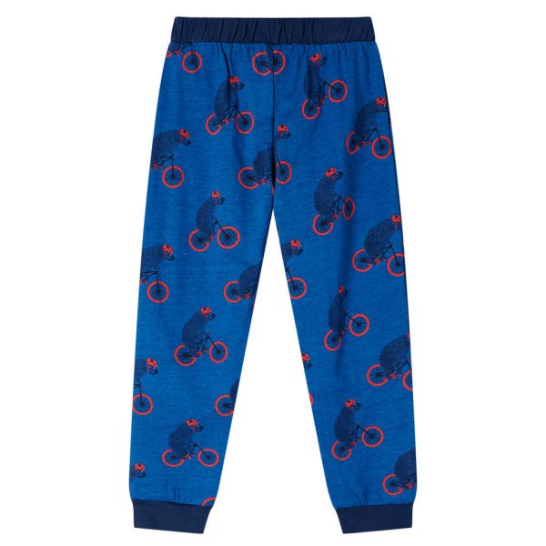 Pijama de manga comprida para criança azul-petróleo 140 - Image 5