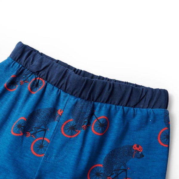 Pijama de manga comprida para criança azul-petróleo 140 - Image 7