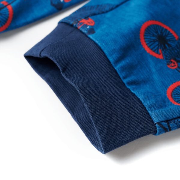 Pijama de manga comprida para criança azul-petróleo 140 - Image 8