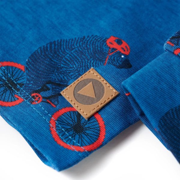 Pijama de manga comprida para criança azul-petróleo 140 - Image 10