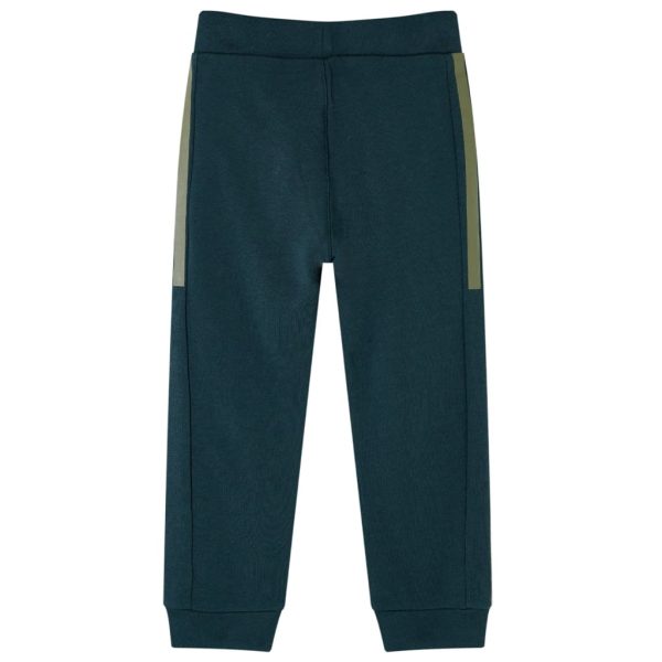 Calças de fato de treino com cordão para criança verde-musgo 128 - Image 2