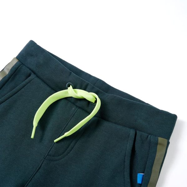 Calças de fato de treino com cordão para criança verde-musgo 140 - Image 3