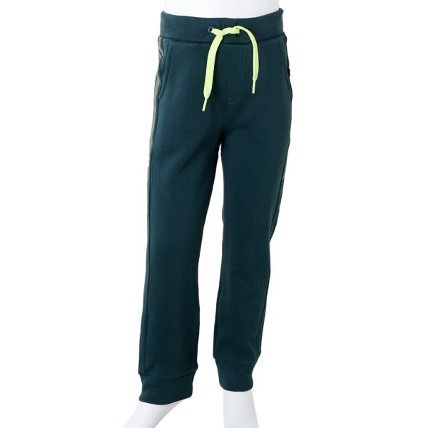Calças de fato de treino com cordão para criança verde-musgo 140 - Image 8