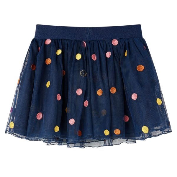 Saia de tule para criança com pintas azul-marinho 92 - Image 2