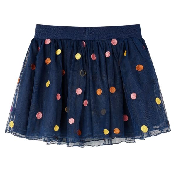 Saia de tule para criança com pintas azul-marinho 116 - Image 2