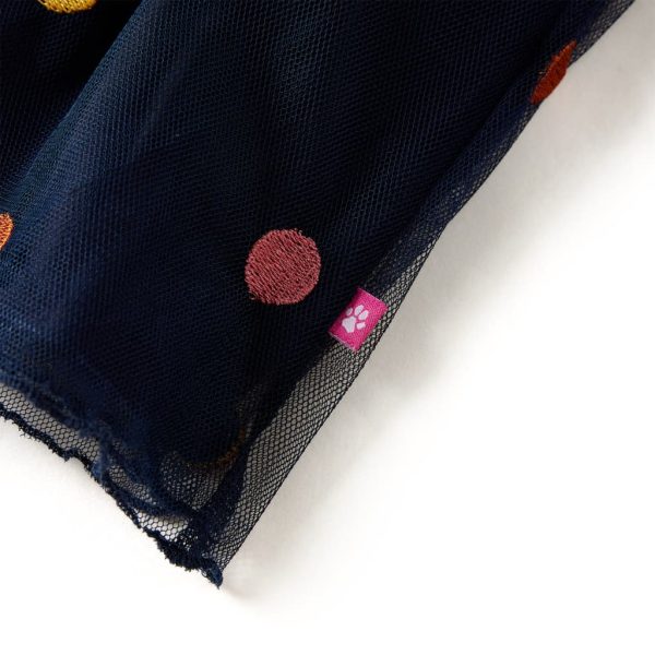 Saia de tule para criança com pintas azul-marinho 116 - Image 5