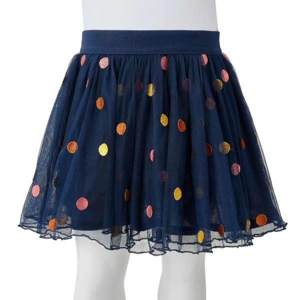 Saia de tule para criança com pintas azul-marinho 116 - Image 8