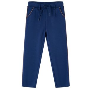 Calças de criança com cordão azul-marinho 92