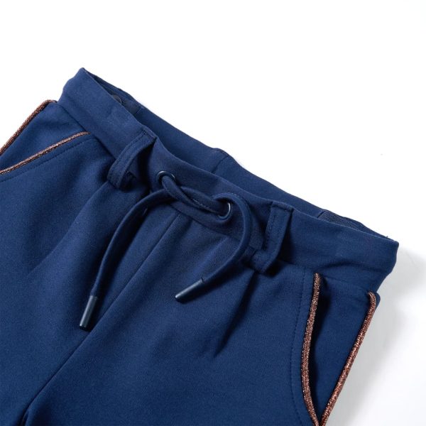 Calças de criança com cordão azul-marinho 128 - Image 3