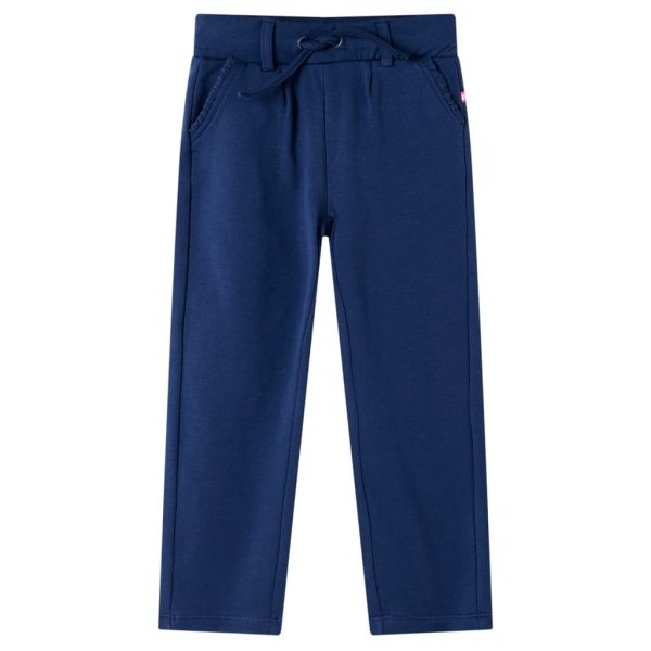 Calças de criança com cordão azul-marinho 92