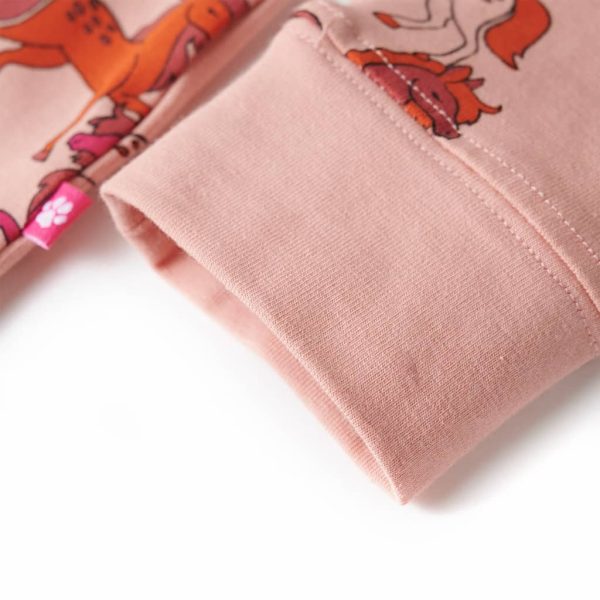 Pijama de manga comprida para criança rosa-claro 92 - Image 8