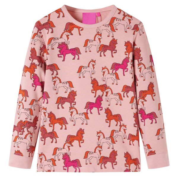 Pijama de manga comprida para criança rosa-claro 104 - Image 2