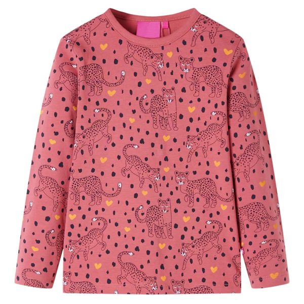 Pijama de manga comprida para criança rosa-velho 104 - Image 2