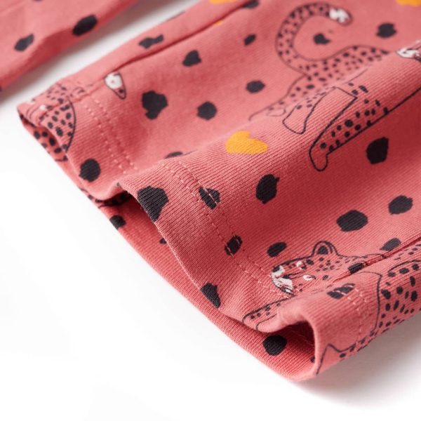 Pijama de manga comprida para criança rosa-velho 104 - Image 11