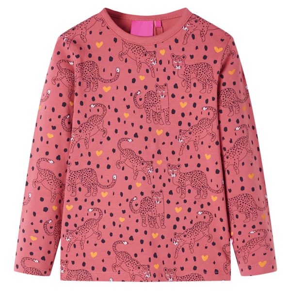 Pijama de manga comprida para criança rosa-velho 116 - Image 2