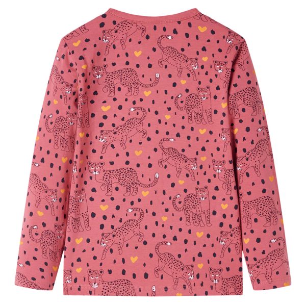 Pijama de manga comprida para criança rosa-velho 116 - Image 3