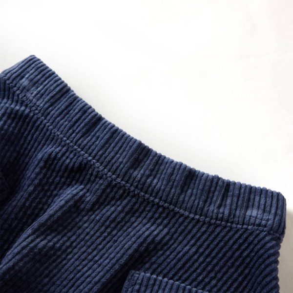 Saia para criança com bolsos bombazina cor azul-marinho 104 - Image 3