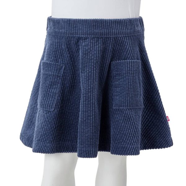 Saia para criança com bolsos bombazina cor azul-marinho 104 - Image 8