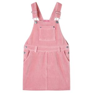 Vestido com peitilho para criança bombazina rosa-claro 104