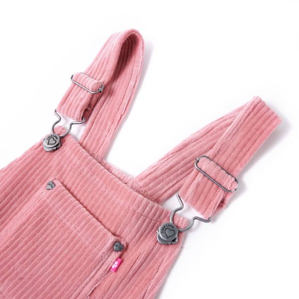 Vestido com peitilho para criança bombazina rosa-claro 104 - Image 3