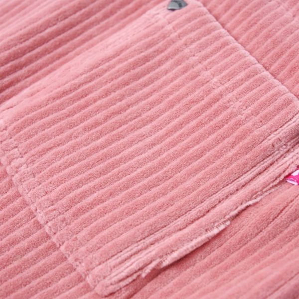 Vestido com peitilho para criança bombazina rosa-claro 104 - Image 4