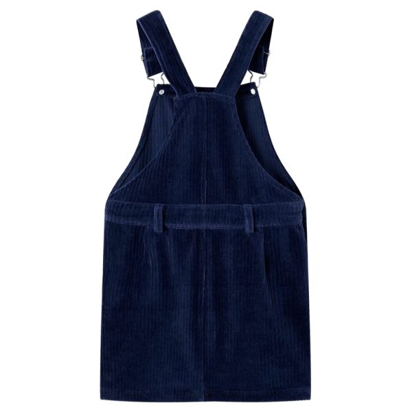Vestido com peitilho para criança bombazina azul-marinho 116 - Image 2