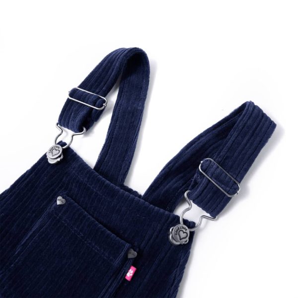 Vestido com peitilho para criança bombazina azul-marinho 116 - Image 3