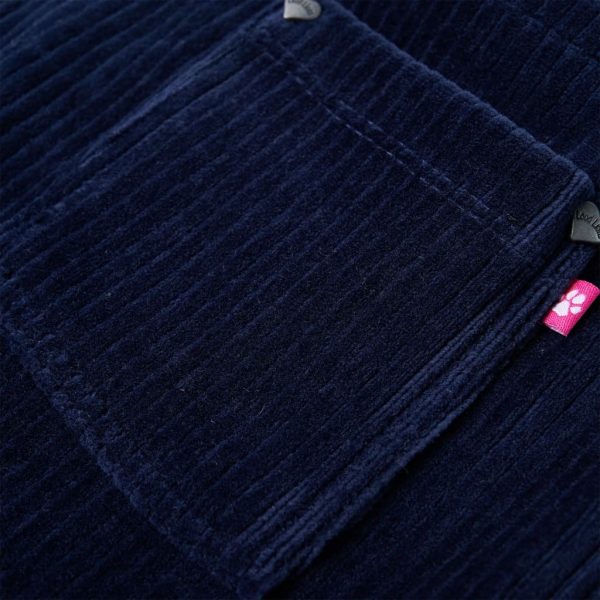 Vestido com peitilho para criança bombazina azul-marinho 116 - Image 4