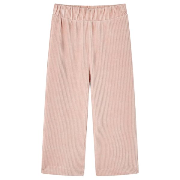 Calças para crianças bombazina rosa-claro 128